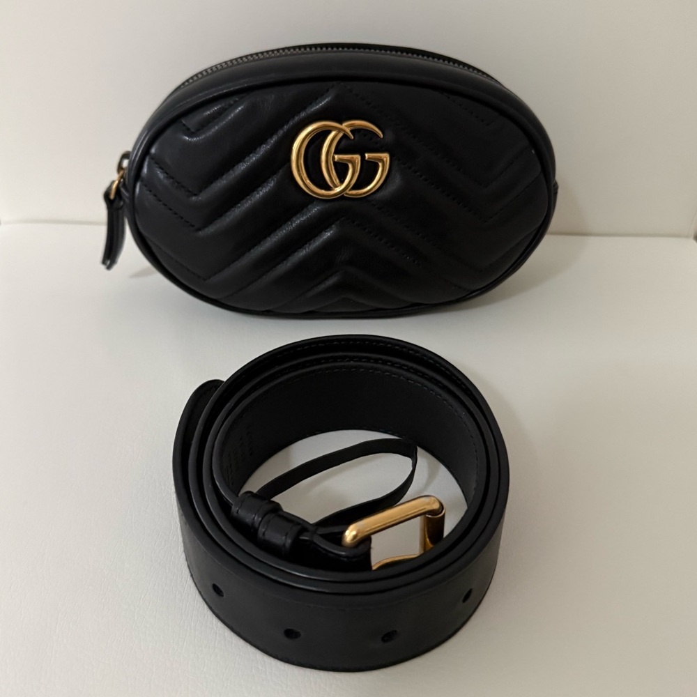 Gucci Matelasse GG Marmont Belt Bag - Picture 2 of 5